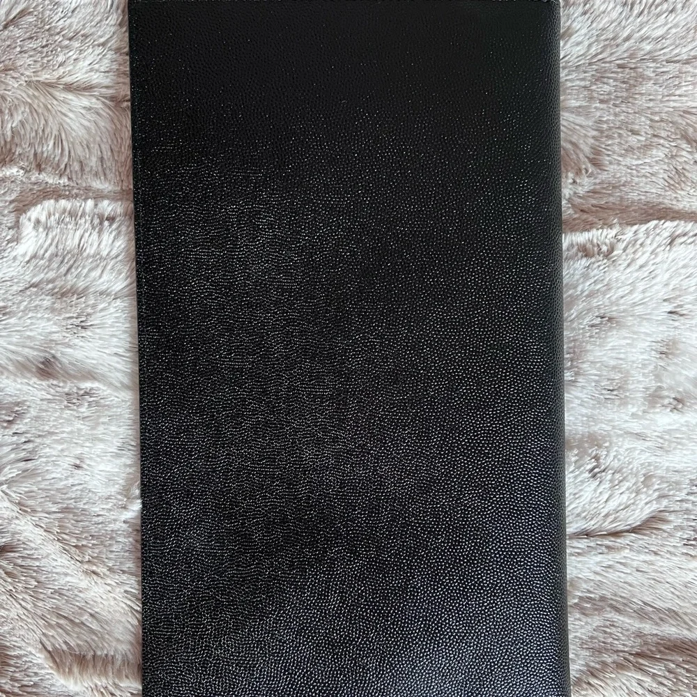 Yves Saint Laurent Black Clutch with Gold Logo - Picture 8 of 11